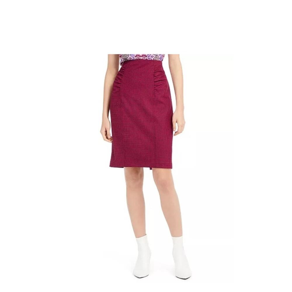 Nanette Lepore Ruched Pencil Skirt Size 6 Purple